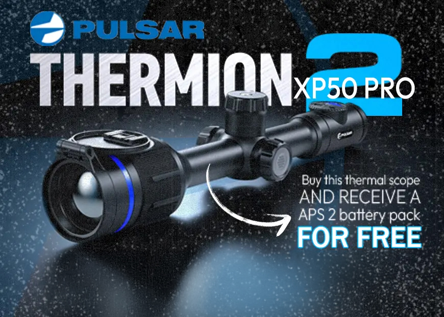 🔥 Lock on to Precision! 🔥
Buy the Pulsar Thermion XP50 Pro and get a FREE APS 2 Battery Pack – because your hunt deserves power that lasts as long as your aim.
🎯 Limited time offer – don’t miss out!

Get yours here: eurooptic.com/pulsar-thermio…