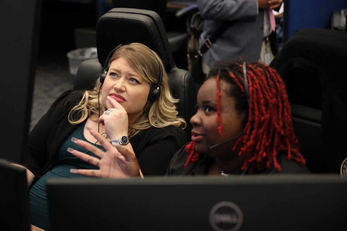 OUC_DC's tweet image. Director McGaffin hosted @NormaJTorres and @RepKatCammack, co-chairs of the NextGen 911 Caucus, for a robust discussion about the growing landscape of public safety in our nation's capital and the critical roles our telecommunicators do each and every day to keep our city safe.