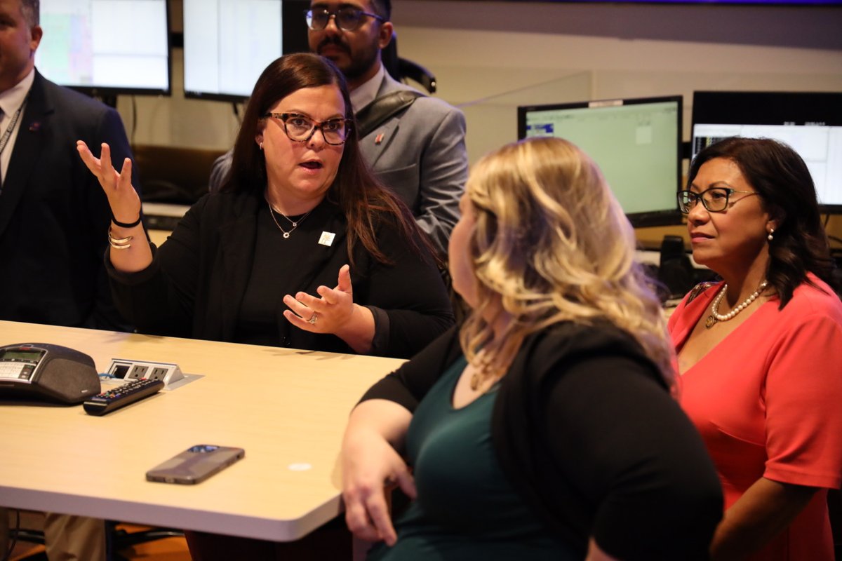 OUC_DC's tweet image. Director McGaffin hosted @NormaJTorres and @RepKatCammack, co-chairs of the NextGen 911 Caucus, for a robust discussion about the growing landscape of public safety in our nation's capital and the critical roles our telecommunicators do each and every day to keep our city safe.