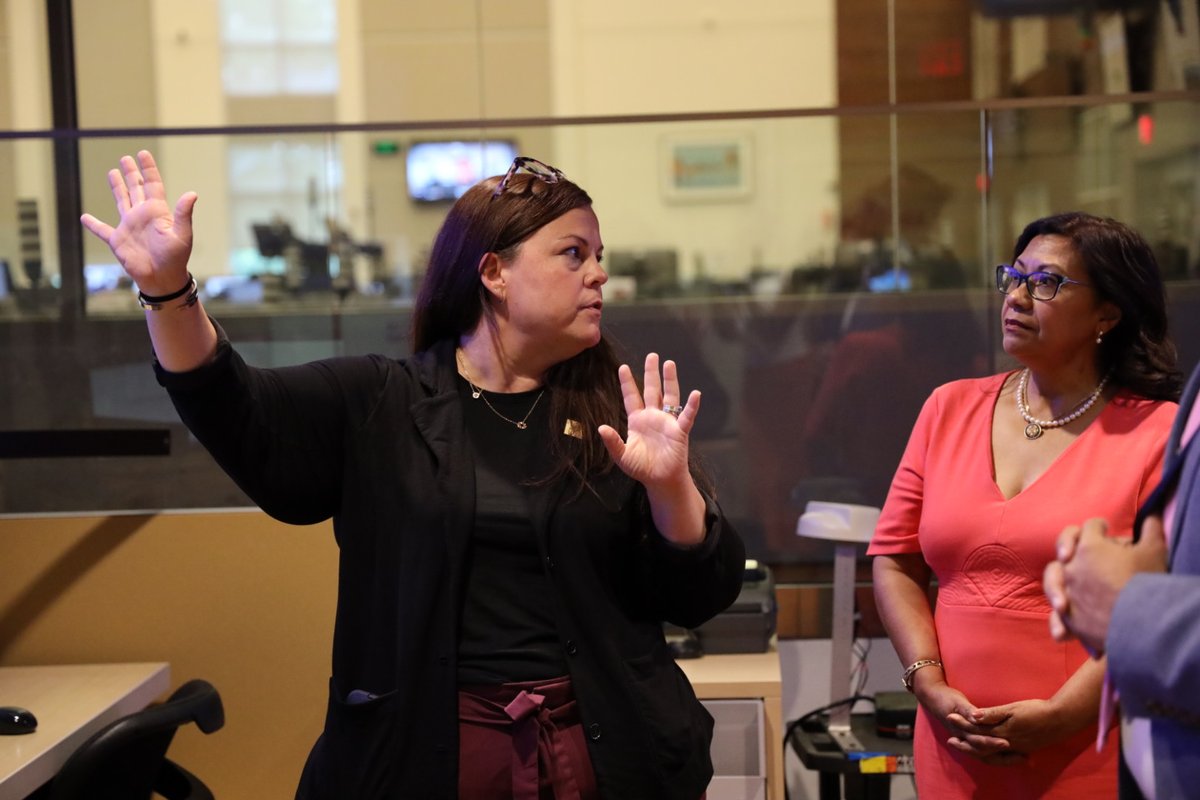 OUC_DC's tweet image. Director McGaffin hosted @NormaJTorres and @RepKatCammack, co-chairs of the NextGen 911 Caucus, for a robust discussion about the growing landscape of public safety in our nation's capital and the critical roles our telecommunicators do each and every day to keep our city safe.