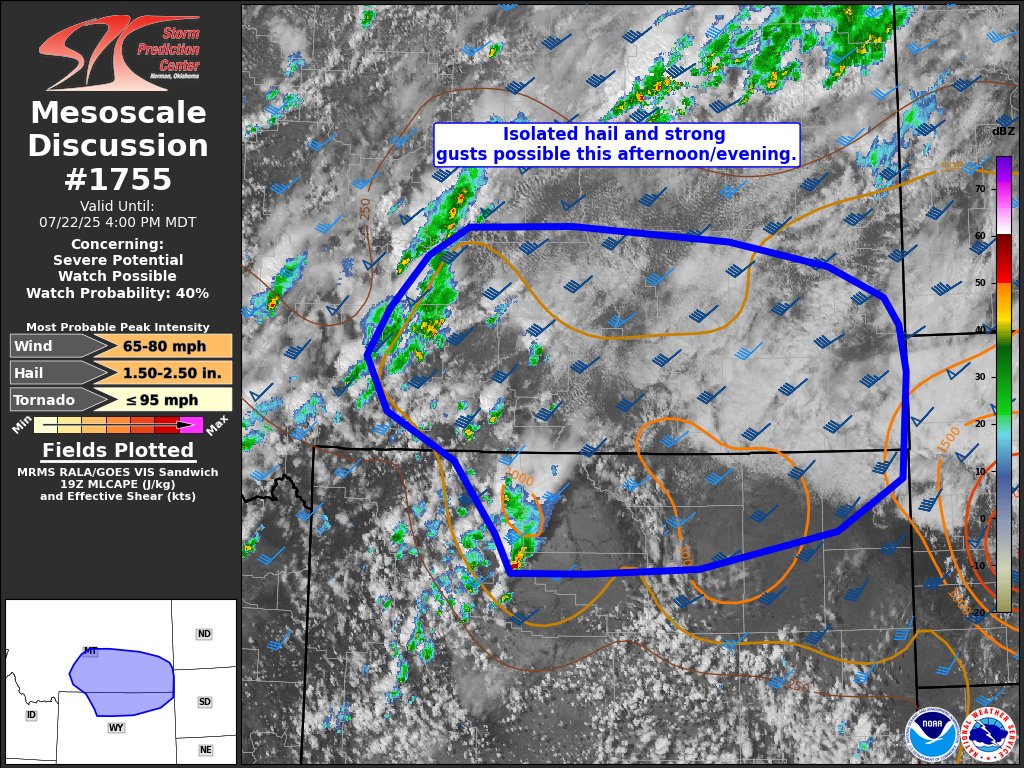 NWSSPC's tweet image. 3:02pm CDT #SPC_MD 1755 , #mtwx #wywx, spc.noaa.gov/products/md/md…