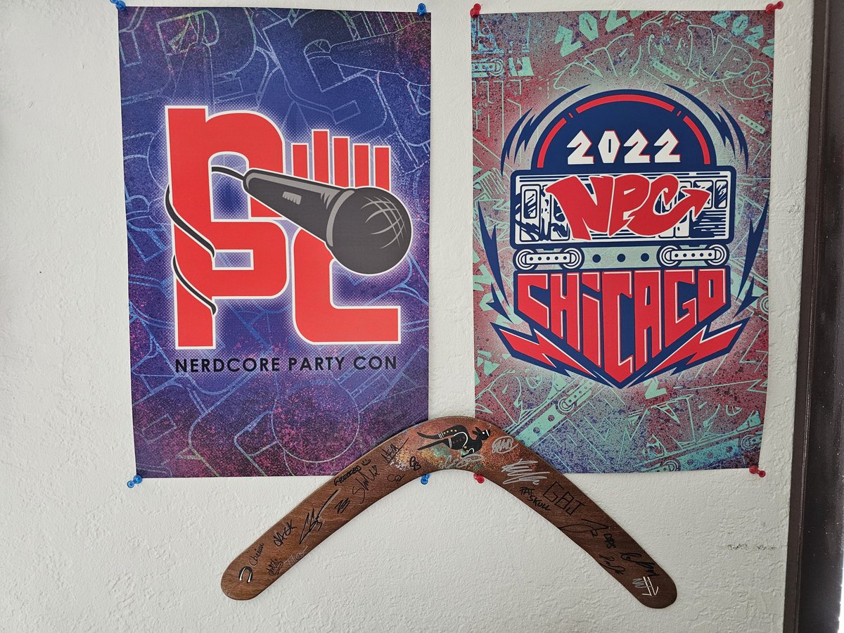 alexcrudie's tweet image. My @NerdcorePC poster, pin, and cd collections grows. Ima have to find more room for the posters next year...soon I'll have a full wall! 🤩
#NPC2025