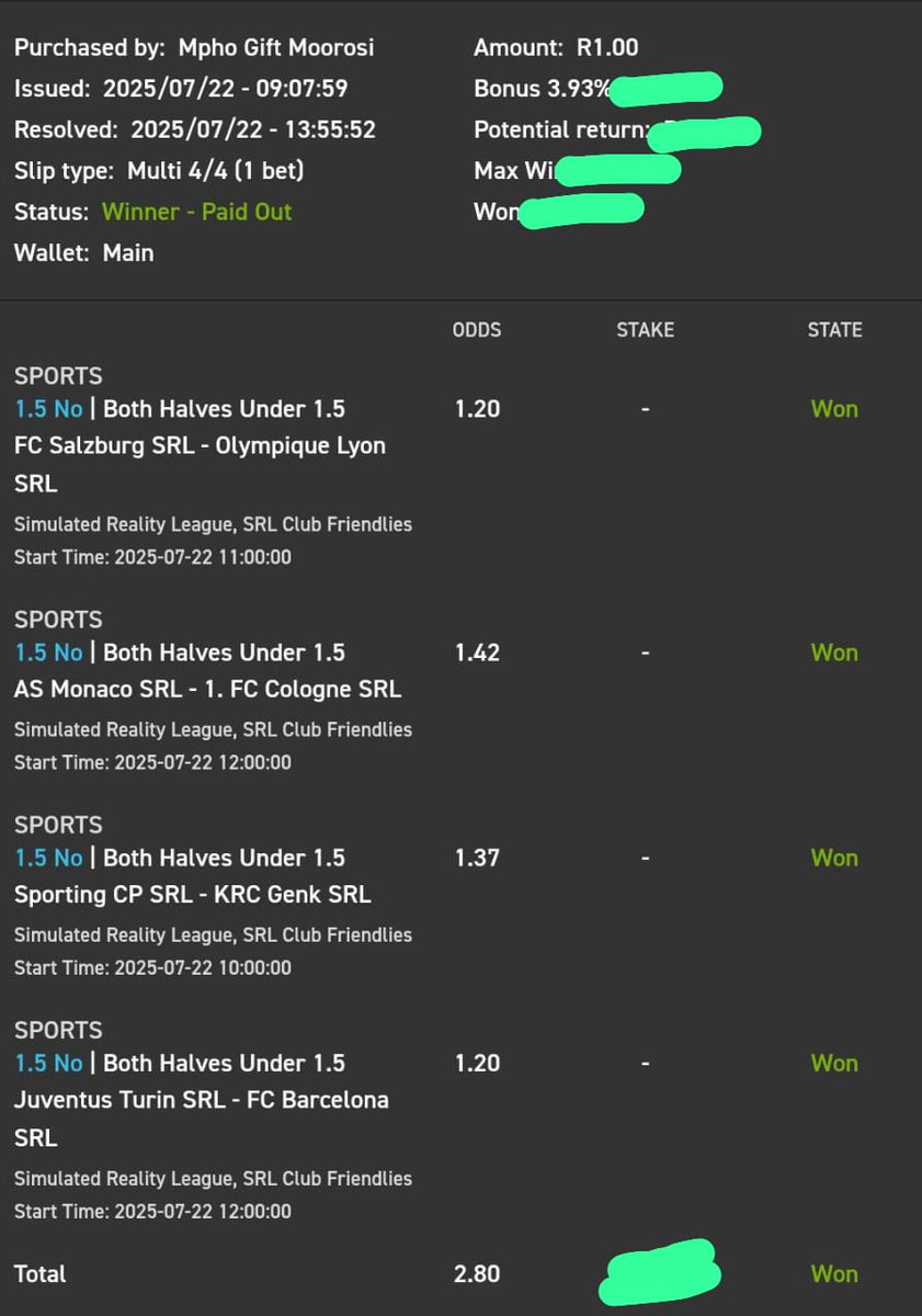 MASTER GIFT (@mastergift1) on Twitter photo 😭💔Big Win⚽BooM R9K
💰MR WIN EVERYDAY😩Play My ⚽Slips if u want to Win Everyday🙌
🔥Register Easybet 💛 click here👇
ebpartners.click/o/dUrEqT
Promo Code : GIFT50
18 + T&CS Apply <a href="/Easybet_SA/">Easybet South Africa</a> 😭💔Big Win⚽BooM R9K
💰MR WIN EVERYDAY😩Play My ⚽Slips if u want to Win Everyday🙌
🔥Register Easybet 💛 click here👇
ebpartners.click/o/dUrEqT
Promo Code : GIFT50
18 + T&CS Apply <a href="/Easybet_SA/">Easybet South Africa</a>