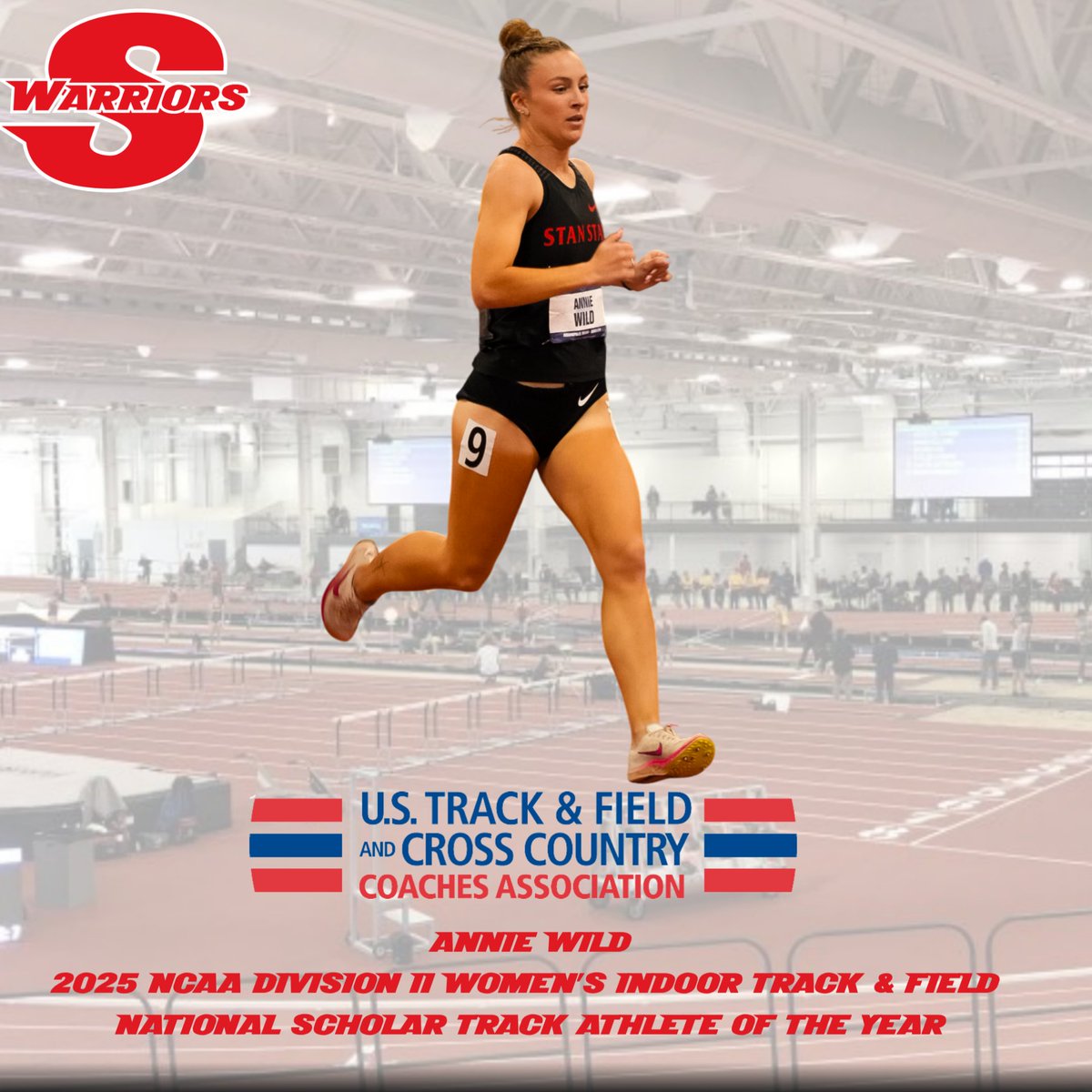 GoStanState's tweet image. ๐ Congrats to Annie Wild on earning NCAA DII National Scholar Track Athlete of the Year!
Champion on the track and in the classroom!
For the complete release, go to the linktree in the bio.
#ValleyTough
