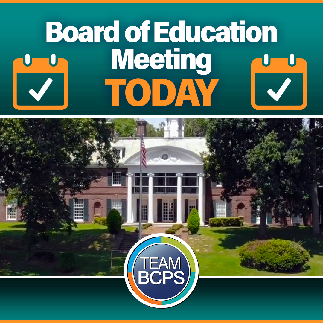 BaltCoPS's tweet image. The Board of Education of Baltimore County will meet virtually today, July 22:
6:00 P.M. CLOSED SESSION
6:30 P.M. OPEN SESSION
Watch ➡ bcps.org/board_of_educa…
Agenda ➡ ow.ly/rmwf50GhWYO