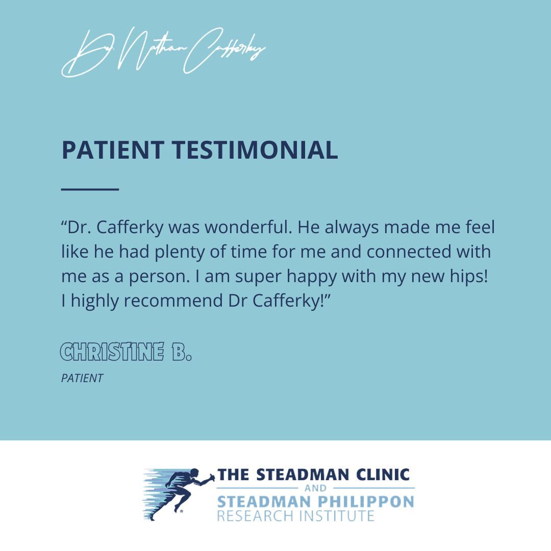 From personalized attention to life-changing results, her journey is a true testament to what compassionate, expert orthopedic care looks like.

👏 Thank you, Christine

buff.ly/ALGdUoe 

#DrCafferky #PatientTestimonial #HipReplacementSuccess #OrthopedicCare #JointHealth