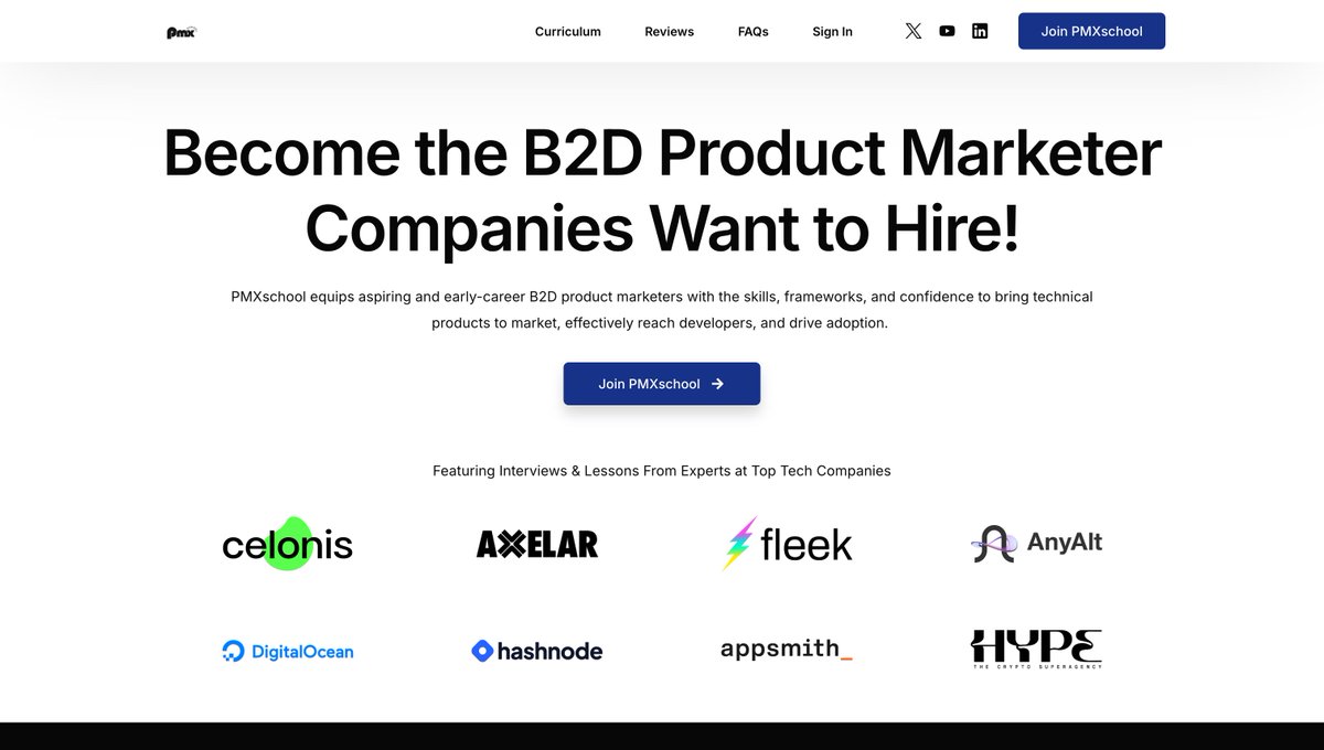 pmxschool's tweet image. We go live tomorrow!

If you’ve been curious about technical product marketing, developer marketing, or how to build a career in the B2D space, @pmxschool  was made for you!

Going live in a bit...