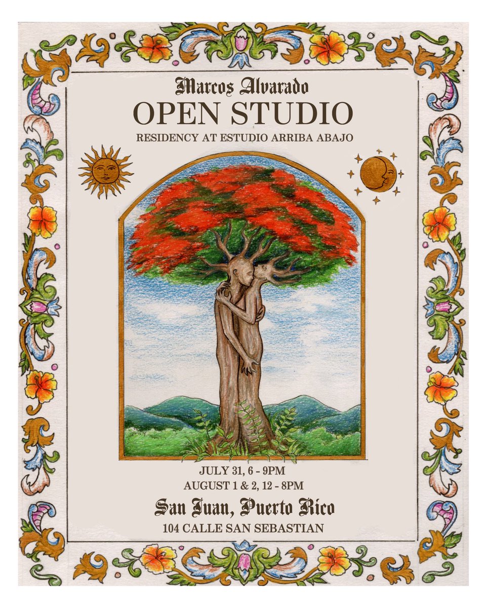 marcosalvarado_'s tweet image. Puerto Rico! I’m excited to invite you to my open studio next Thursday, July 31st, from 6–9 PM in Viejo San Juan. Come see what I’ve been working on during my month-long residency. New pieces, works in progress, and some exclusive items.
The studio will also be open Friday and…