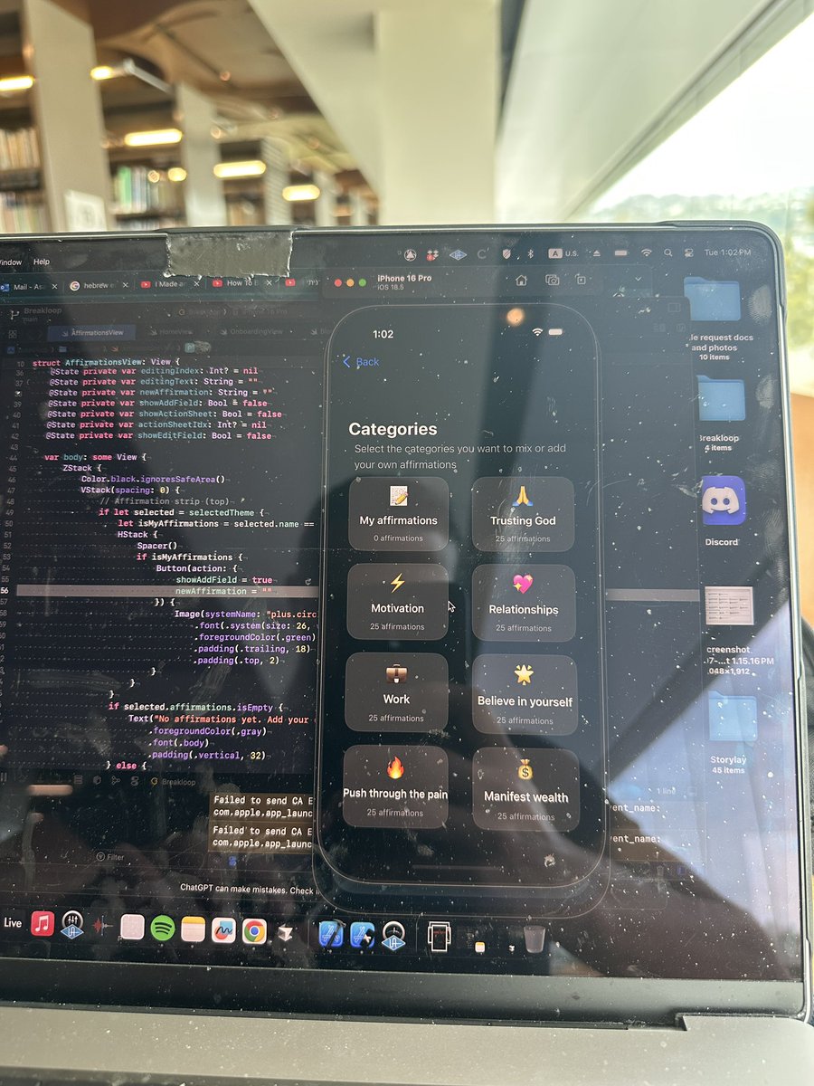 asafgoren1's tweet photo. Added 8 affirmation themes. To choose from (: also “my affirmations”.

Breakloop coming soon 🔜🥹 https://t.co/ju3FbBJhdn