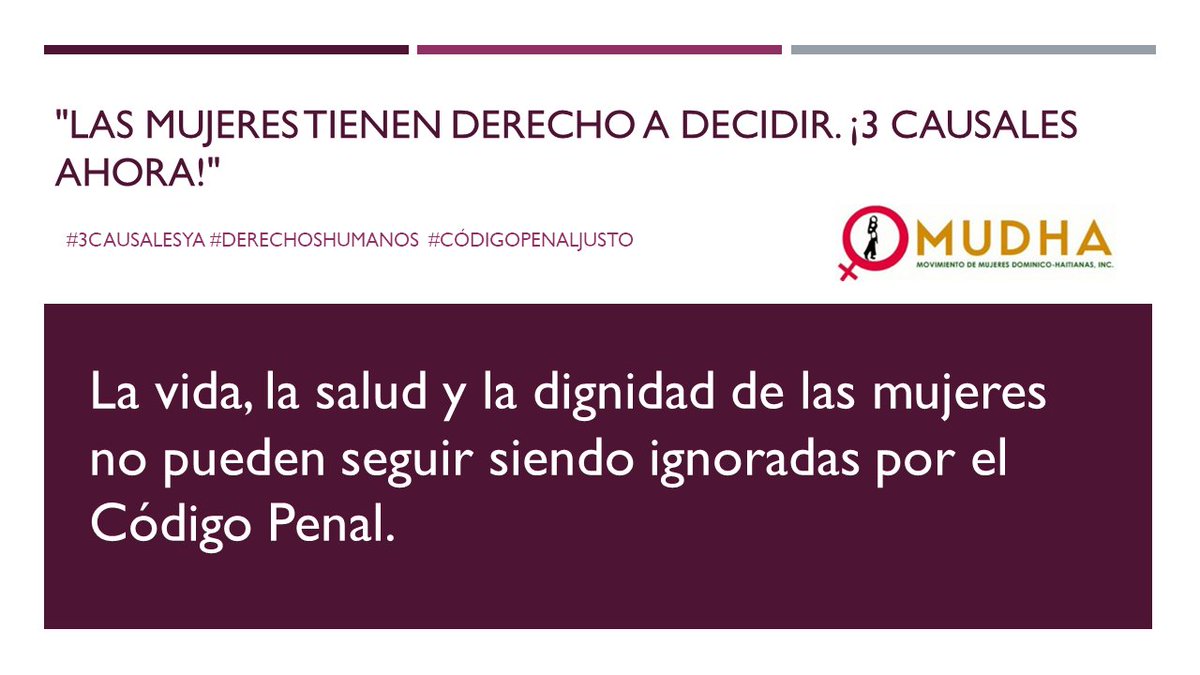 mudhalegal's tweet photo. #3CausalesYa #DerechosHumanos #CódigoPenalJusto #mudha https://t.co/4yKJMSnvAw