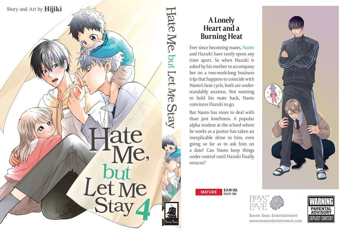 gomanga's tweet image. HATE ME, BUT LET ME STAY Vol. 4 (For Mature readers)
A Boys’ Love/#BL #omegaverse manga where love blossoms even in the darkest of times.
Out today in print/digital! See RETAILERS section:
sevenseasentertainment.com/books/hate-me-…