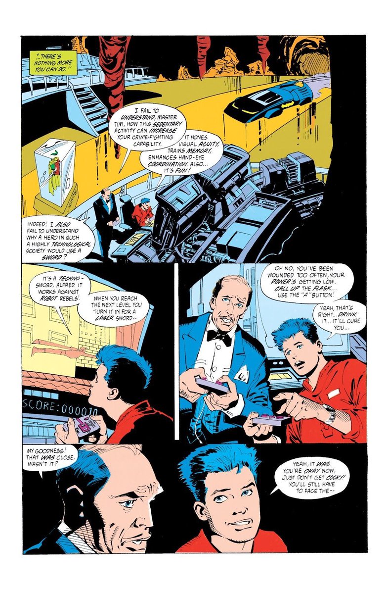 orchidhearted's tweet image. i may not be the biggest alfred fan but his bond w tim is rlly cute 😭😭😭 driving timbin around in the van, playing video games w him, training him before bruce…. man i freaking miss them 🙁🙁