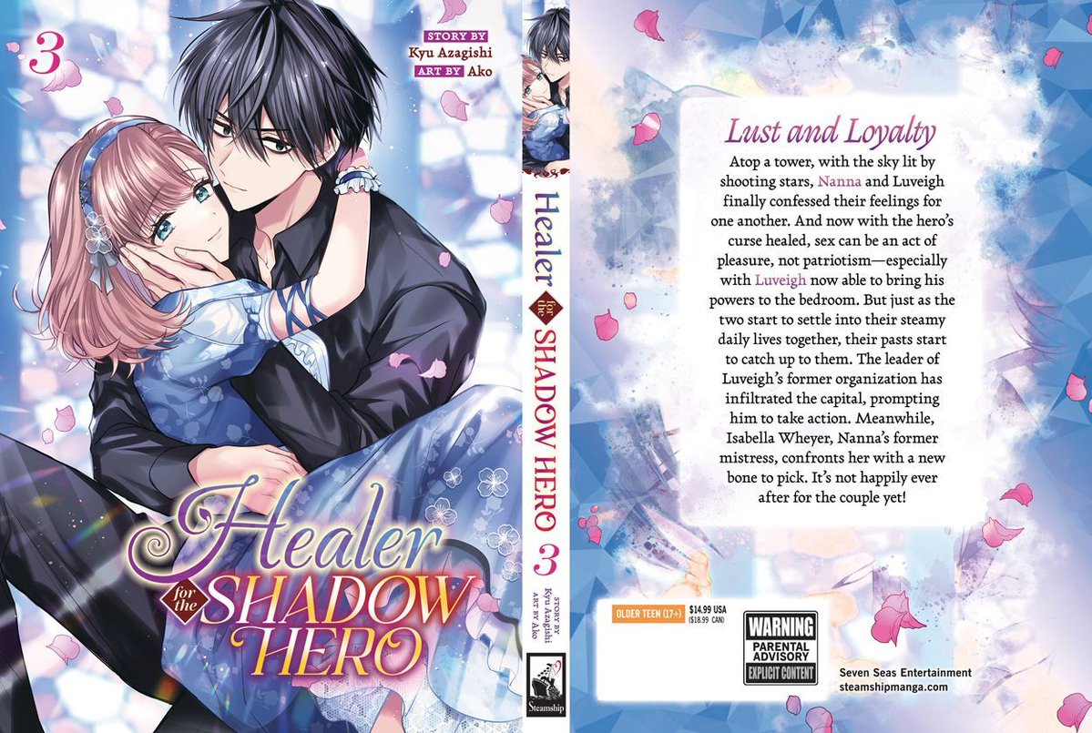gomanga's tweet image. HEALER FOR THE SHADOW HERO (MANGA) Vol. 3 (Steamship imprint)
In this steamy fantasy romance, a maid with a secret power must help a hero regain his dwindling magic–by sleeping with him!
Out today in print/digital! See RETAILERS section:
sevenseasentertainment.com/books/healer-f…