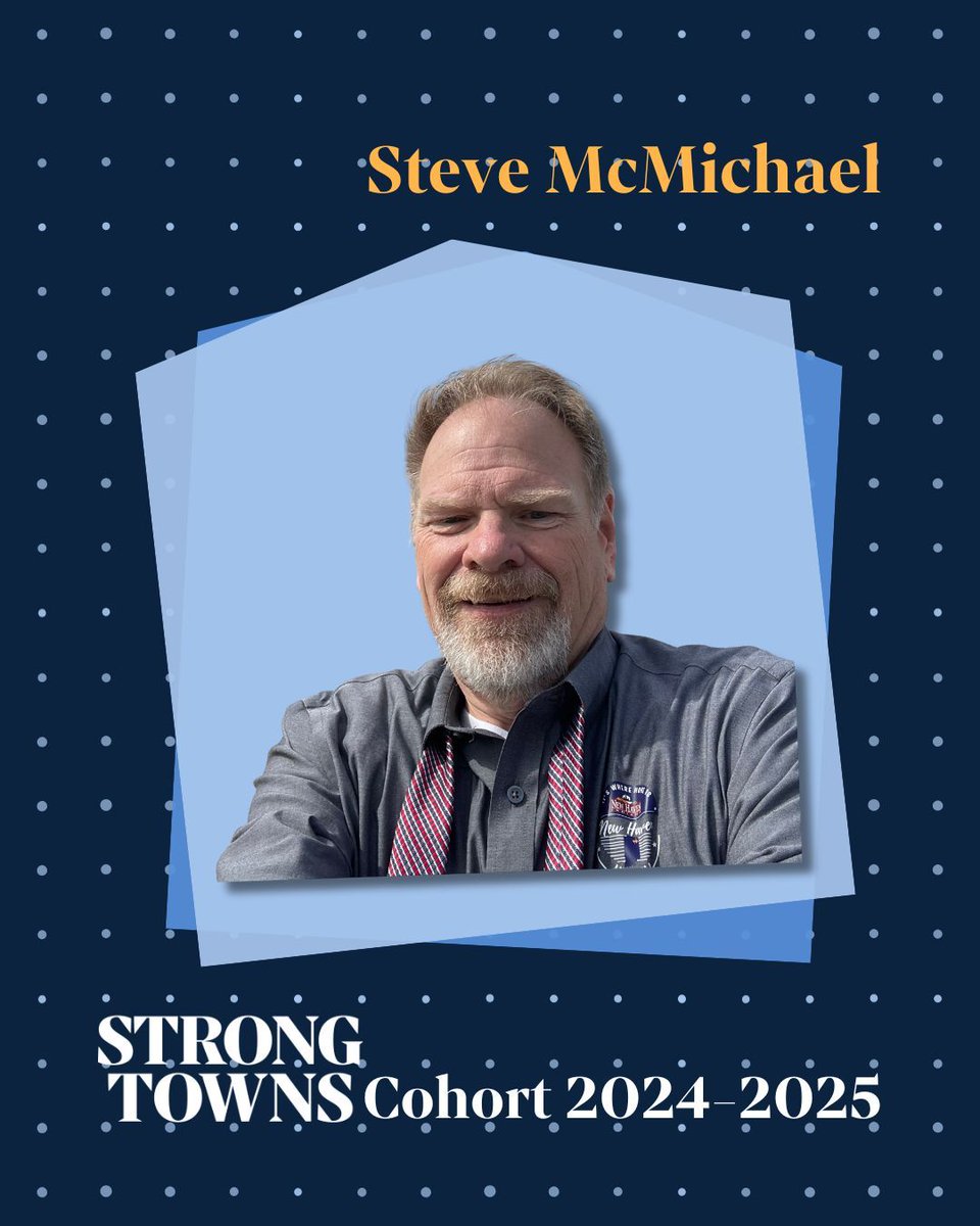 StrongTowns's tweet image. Meet our inaugural Strong Towns Cohort! The cohort is a community where Strong Towns advocates can connect, learn, and work. Here’s Steve McMichael from New Haven, Indiana!
Applications for our 2025-2026 Cohort are open NOW through September 29—join us! buff.ly/wmVWUkx