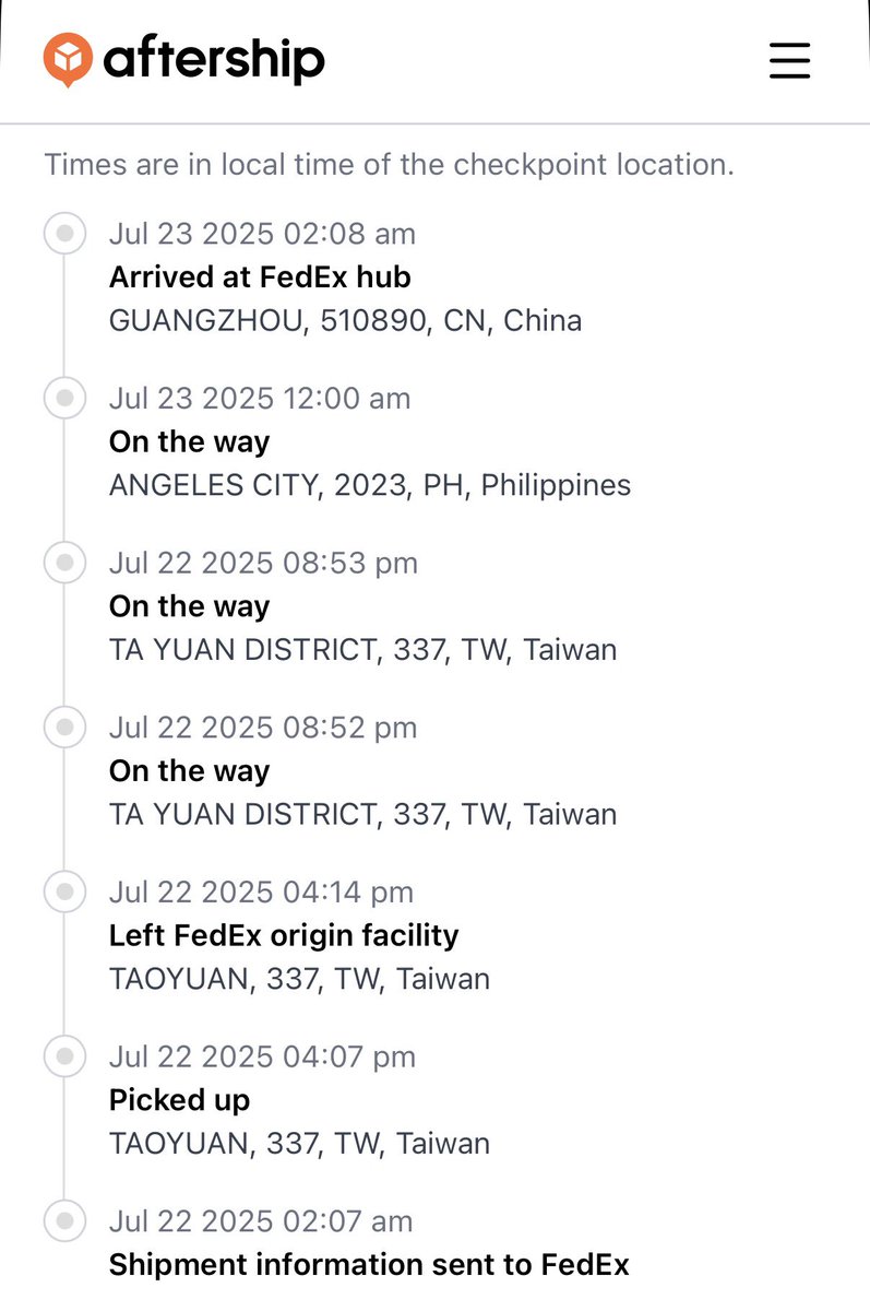 rnm_dev's tweet image. It’s still fascinating to see parcels from the other side of the world making their way to me, hop by hop.