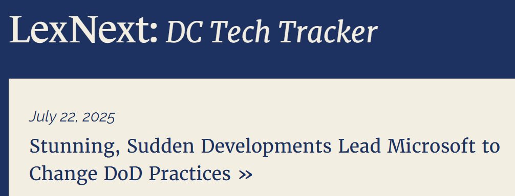 LexNextDC's tweet image. ICYMI, a recap of the stunning developments last week re: @Microsoft #DoD #CloudComputing contracts being worked on by China-based engineers, prompt action by @SenTomCotton + @SecDef @PeteHegseth to end this + more that should be done @committeeonccp
lexingtoninstitute.org/stunning-sudde…