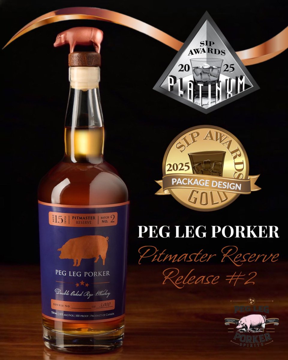 PLPspirits's tweet image. We are VERY honored to announce our awards from the 2025 @SIPAwards 🥃 

✨Pitmaster Reserve, Release #2:
Platinum 
Gold 

✨White Label, Aged 4-6 Years:
Platinum
2025 Consumer Choice Award 

✨Grey Label, Aged 8 Years:
Double Gold
 
✨Black Label, Aged 12 Years:
Double Gold
