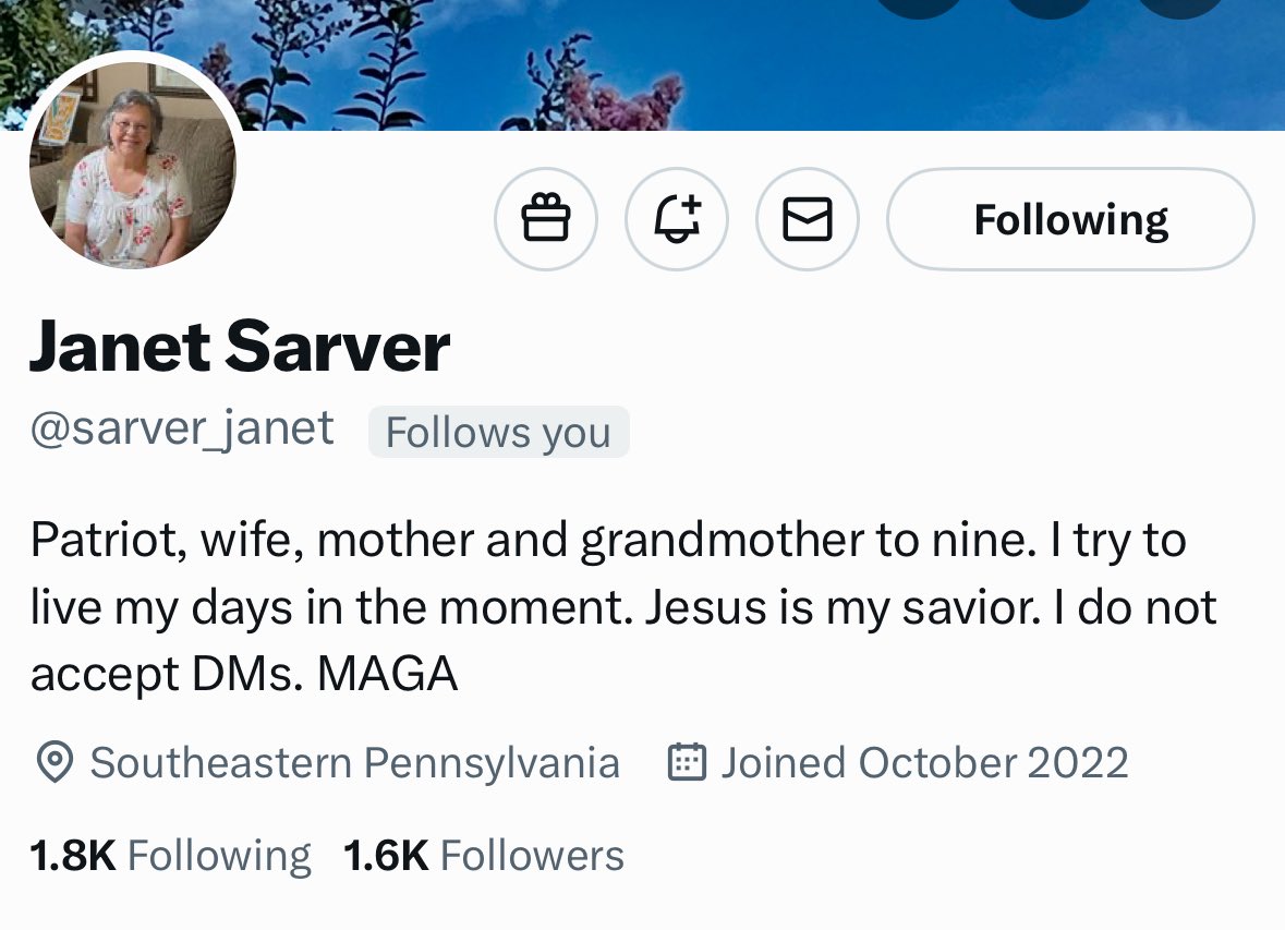 Steeler4ever (@steeler4ever79) on Twitter photo Can we help out this sweetheart and get her more friends?
<a href="/sarver_janet/">Janet Sarver</a> will connect back.
Join Unity Haven ๐ Can we help out this sweetheart and get her more friends?
<a href="/sarver_janet/">Janet Sarver</a> will connect back.
Join Unity Haven ๐