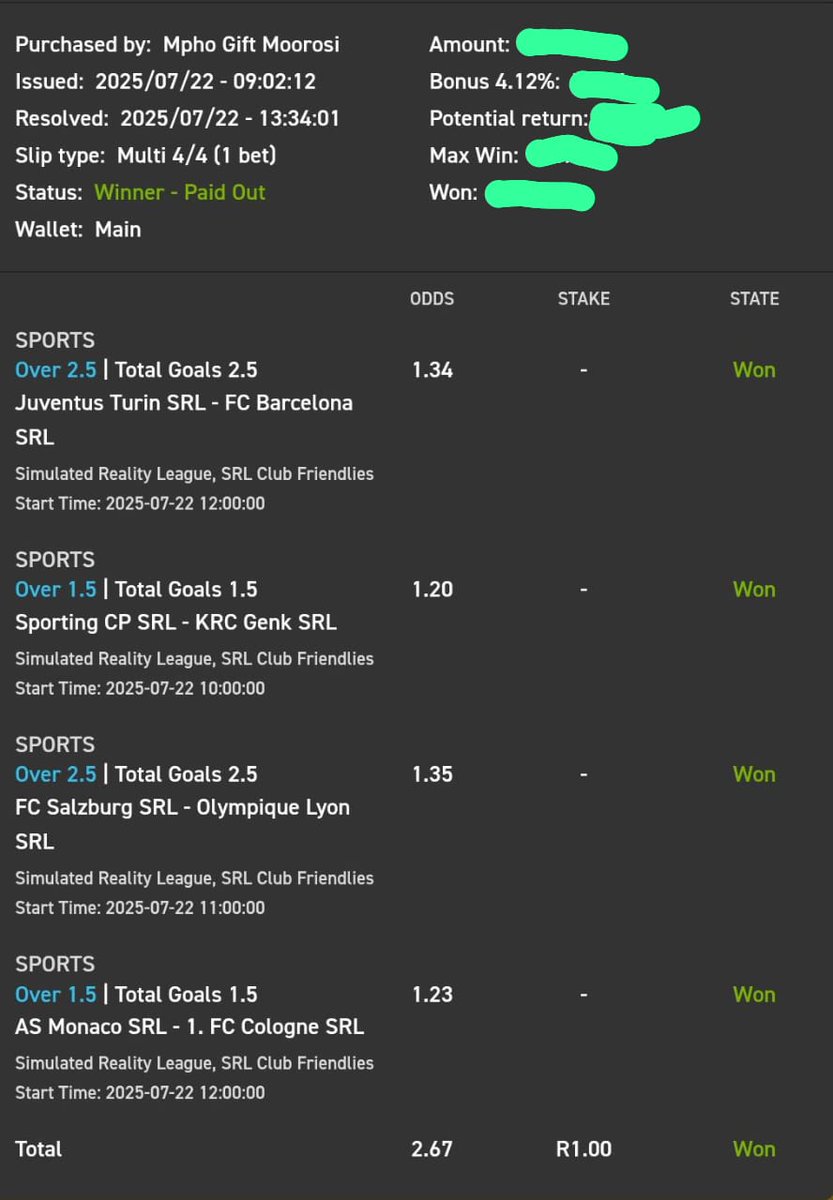 MASTER GIFT (@mastergift1) on Twitter photo 😭💔Big Win⚽BooM R8K🍏
💰MR WIN EVERYDAY😩Play My ⚽Slips if u want to Win Everyday🙌
🔥Register Easybet 💛 click here👇
ebpartners.click/o/dUrEqT
Promo Code : GIFT50
18 + T&CS Apply <a href="/Easybet_SA/">Easybet South Africa</a> 😭💔Big Win⚽BooM R8K🍏
💰MR WIN EVERYDAY😩Play My ⚽Slips if u want to Win Everyday🙌
🔥Register Easybet 💛 click here👇
ebpartners.click/o/dUrEqT
Promo Code : GIFT50
18 + T&CS Apply <a href="/Easybet_SA/">Easybet South Africa</a>
