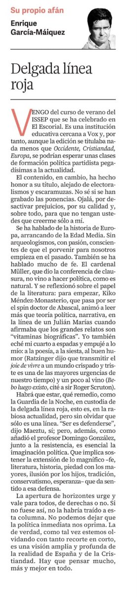AsisTimermans's tweet image. Esta maravillosa columna de @EGMaiquez me deja sin palabras.
Léanla.