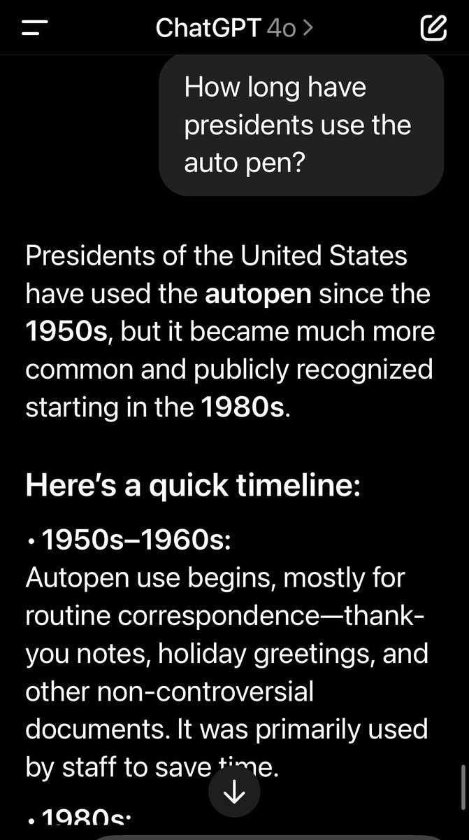SassiestMinx's tweet image. I think itβs really funny that Maga are up in arms - STILL - about the use of an auto-pen.
It tickles me, in fact.
Presidents have been using it, including Trump, over the past 70 years. πππ
In fact, in 2005 the DOJ even clarified its use is just fine. Even better,β¦