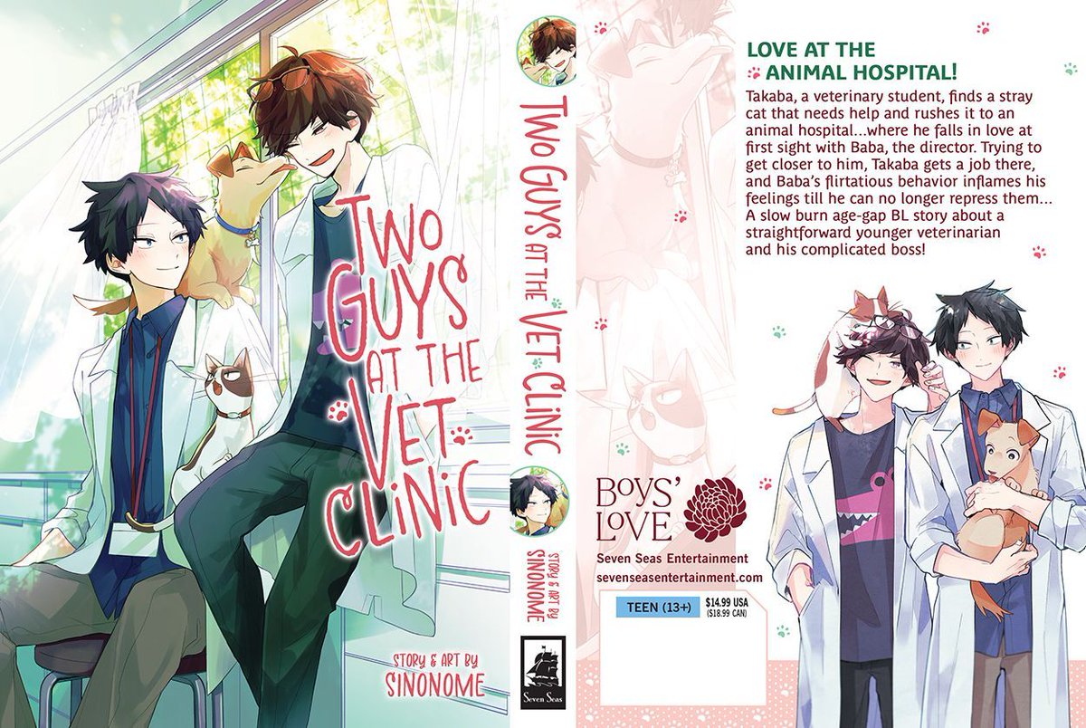 gomanga's tweet image. TWO GUYS AT THE VET CLINIC
A rescued kitten brings two men together in this sweet Boys’ Love/#BL manga.
Out today in print/digital! See RETAILERS section:
sevenseasentertainment.com/books/two-guys…