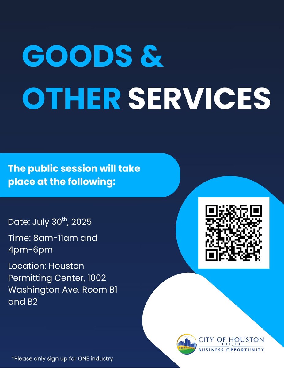 Register today for the Disparity Study Community Engagement meeting! 
Link to register: houstonobo.qualtrics.com/jfe/form/SV_0P…