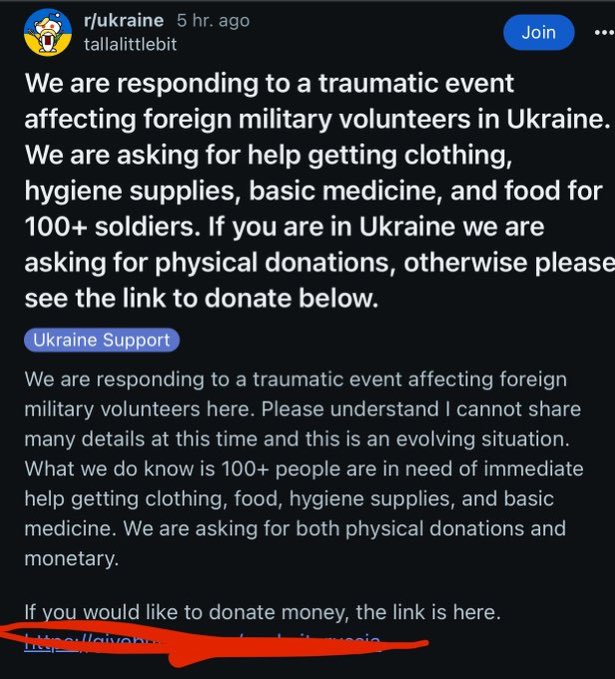 Zagonel85's tweet image. Great case made here for why you shouldn’t be a foreign merc fighting for Ukraine — chances are you won’t last very long.
🤣