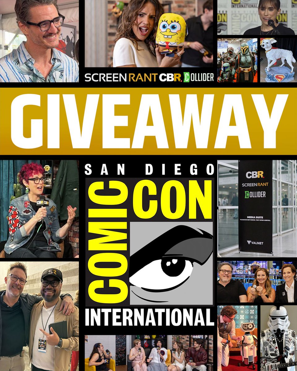 screenrant's tweet image. 🎉 GIVEAWAY TIME! 🎉
We’re giving away a signed poster board straight from one of our #SDCC media rooms — featuring surprise celebrity autographs. 👀
You might spot autographs from stars connected to the DC Universe, Alien, Star Trek, and more! Here’s how to enter:
🔁 Reshare…
