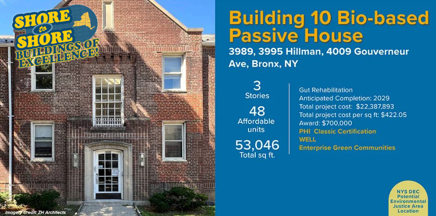 NYSERDA's tweet image. Building 10 is a garden-style complex, built in 1940. Now, through a PHI Classic certification deep energy retrofit and sustainability upgrades, the building will preserve its legacy while creating healthier, more resilient homes for residents. bit.ly/44Qu1Je