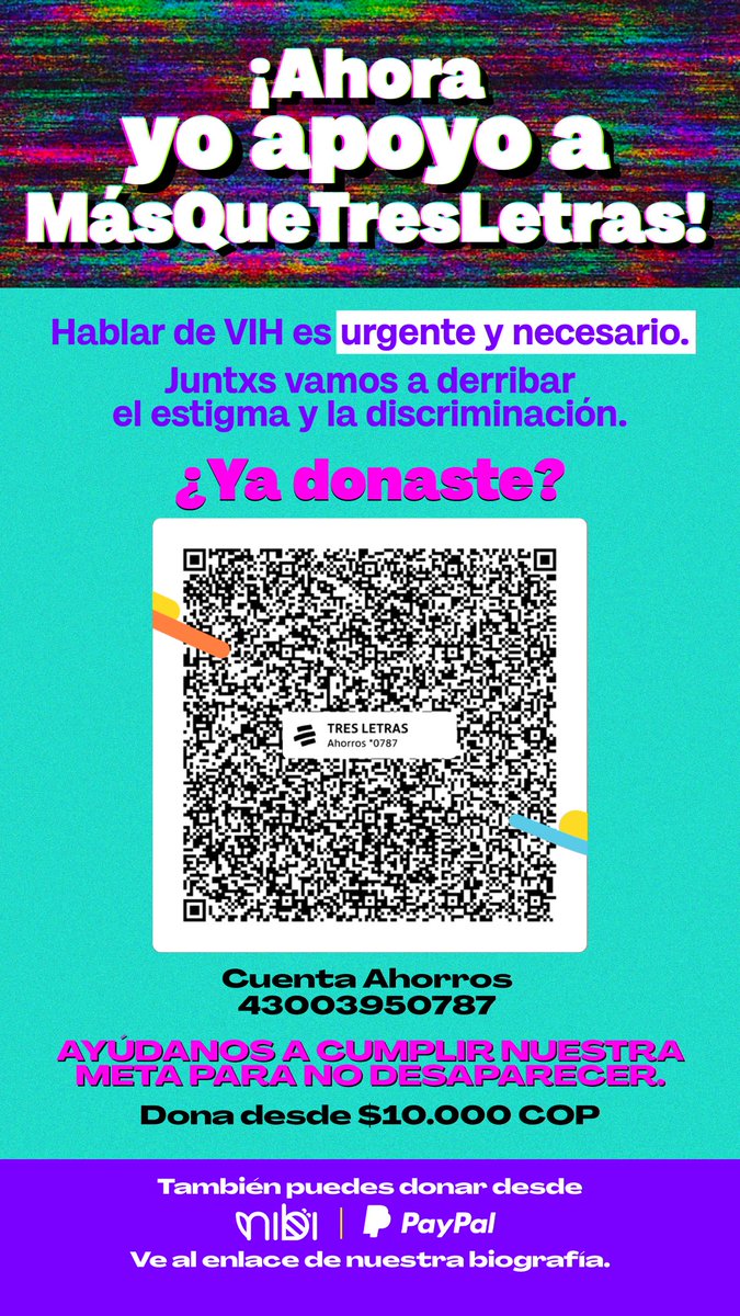 MiguelAngelopez's tweet image. Gracias a todxs ya hemos alcanzado el
18% de la meta de “Ahora Yo Apoyo a MásQueTresLetras”. 🫰🏽 

También estamos negociando proyectos y talleres, pero todavía necesitamos la ayuda de ustedes. 

Si resuenan con el proyecto y no quieren que se acabe, todo aporte suma. ¡Gracias! 💖