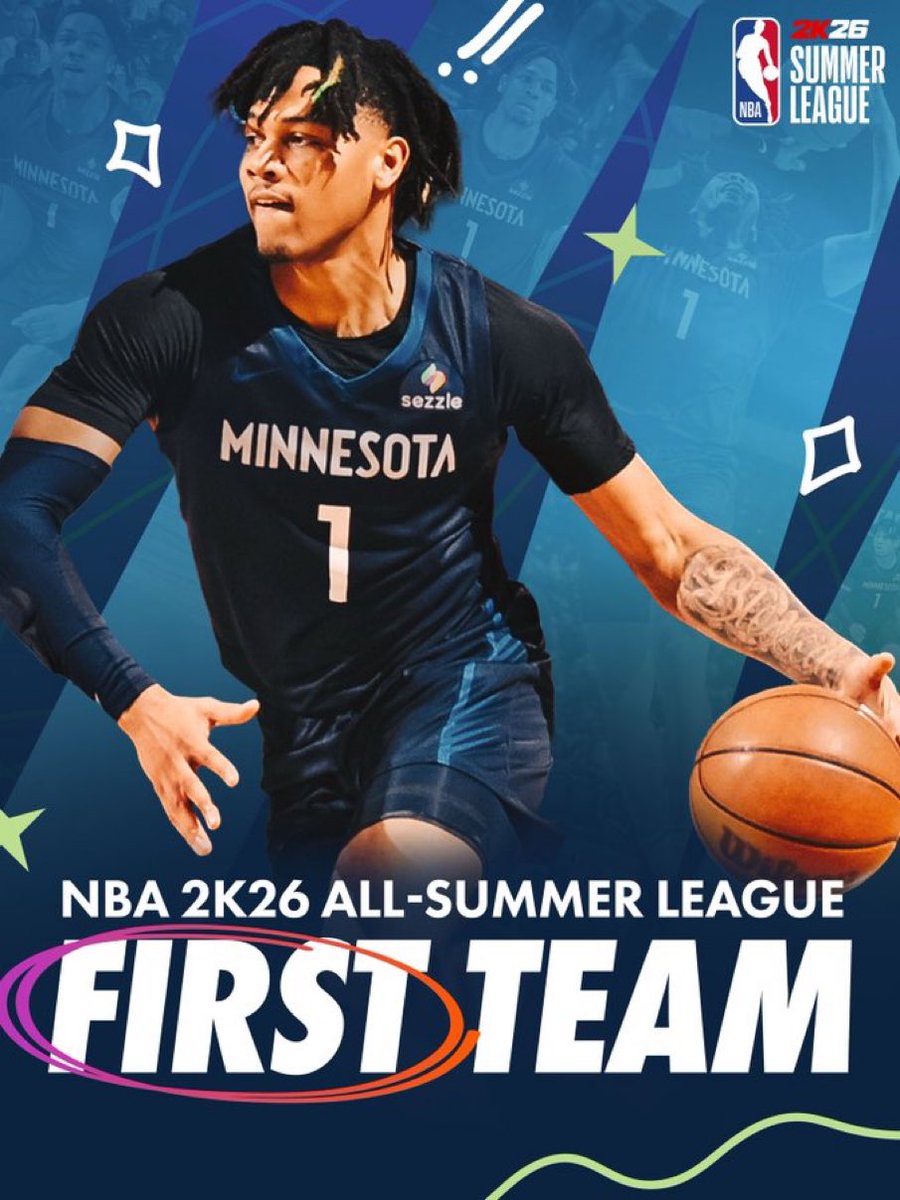 SleeperTWolves's tweet image. More Awards 🚨
Terrance Shannon Jr has now also been named to the NBA 2K26 All-Summer League First Team 🔥
Well deserved TJ 👏