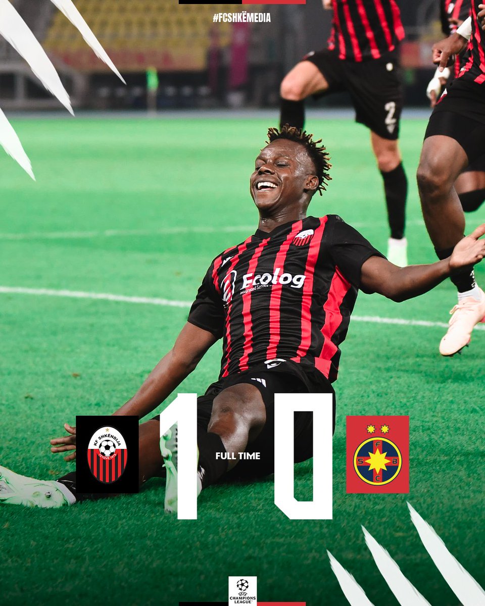 FT | Shkëndija 1:0 FCSB ⌛

⚽ Alhassan 65'

#SHKËFCS #ChampionsLeagueMatch