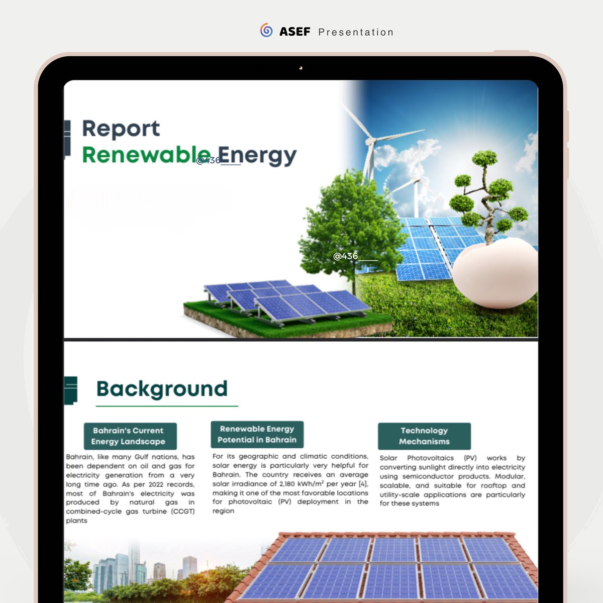 #تقرير برزنتيشن #الطاقة_المتجددة