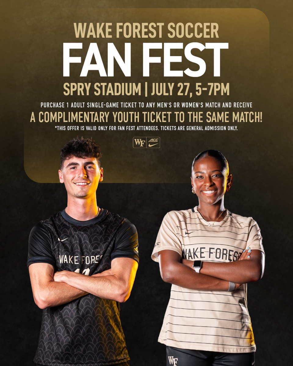 Wake Forest Demon Deacons (@demondeacons) on Twitter photo A deal exclusive to Fan Fest ๐๏ธ
See you Sunday, Deacon Nation! A deal exclusive to Fan Fest ๐๏ธ
See you Sunday, Deacon Nation!