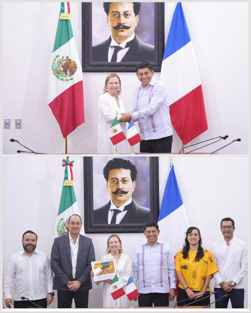 Salomón Jara Cruz (@salomonj) on Twitter photo Nos reunimos con la Embajadora de Francia en México, <a href="/DBorione/">Delphine Borione</a>, con quienes compartimos los proyectos estratégicos que tenemos para fortalecer la cooperación bilateral y construir puentes de colaboración para el bienestar de nuestras comunidades.
Su presencia en nuestro estado Nos reunimos con la Embajadora de Francia en México, <a href="/DBorione/">Delphine Borione</a>, con quienes compartimos los proyectos estratégicos que tenemos para fortalecer la cooperación bilateral y construir puentes de colaboración para el bienestar de nuestras comunidades.
Su presencia en nuestro estado