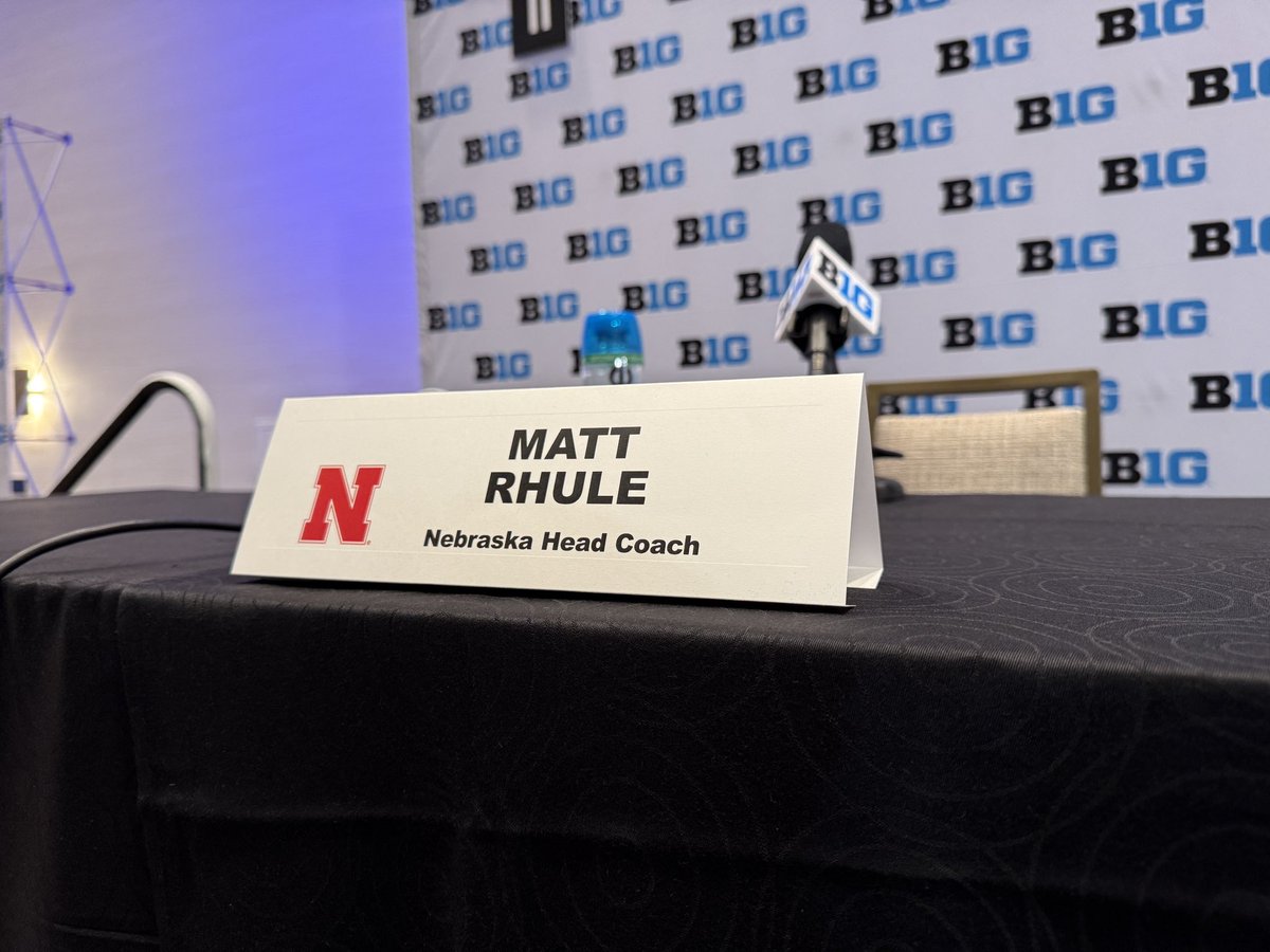 ChaseMatteson's tweet image. About to hear from Matt Rhule again with local media.
It’s hard to miss the Nebraska Coverage, #Huskers have many cameras following them today. 🎥🏈