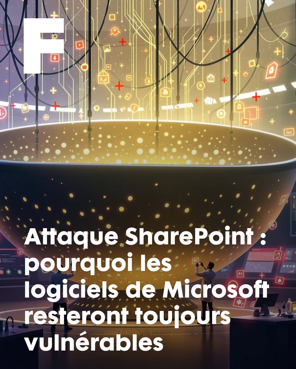 futurasciences's tweet image. Attaque SharePoint : pourquoi les logiciels de Microsoft resteront toujours vulnérables
➡️ l.futura-sciences.com/2K4