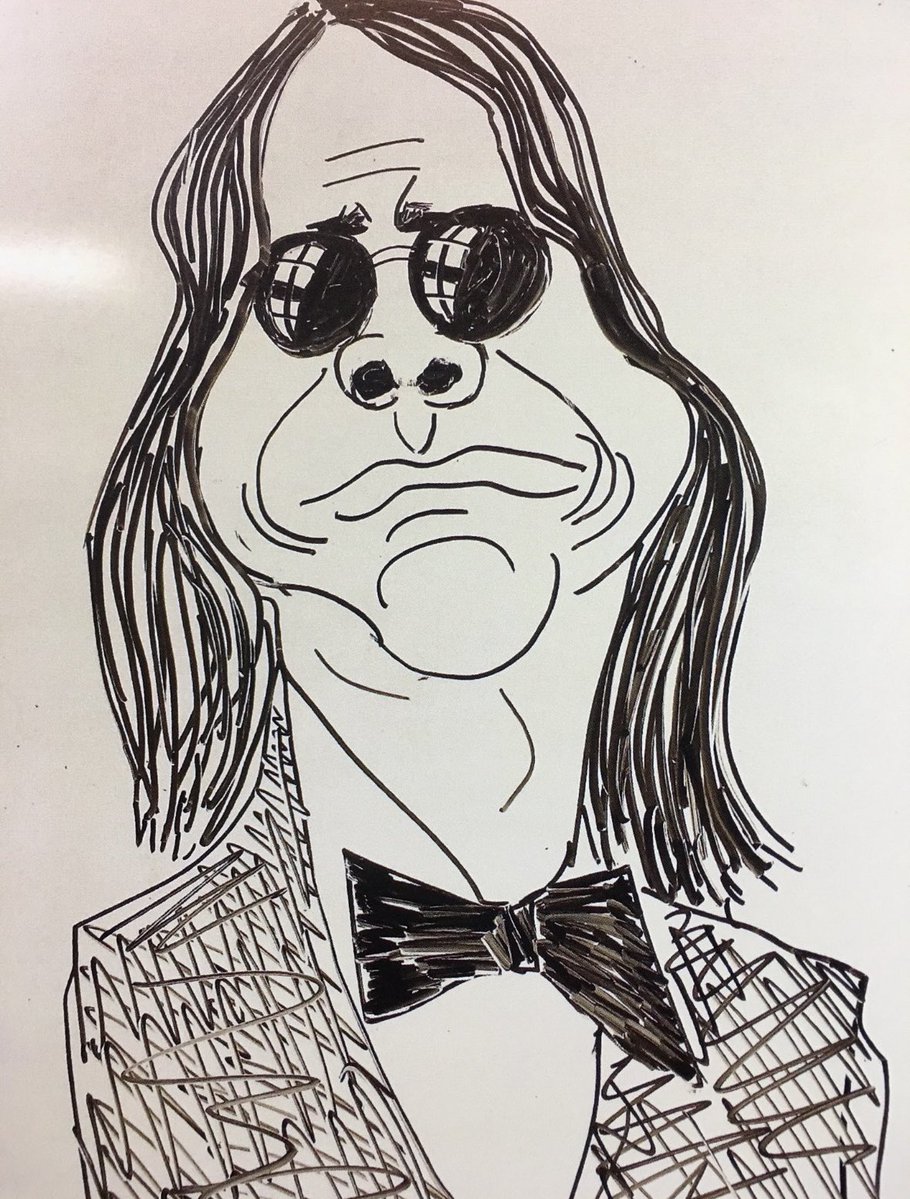 kaushikcbasu's tweet image. My sketch of Ozzy Osbourne from 10 years ago. May he rest in peace.