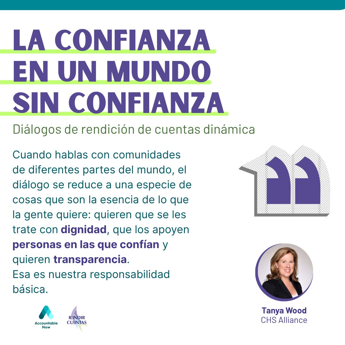 🔴La desconfianza y la desinformación se están convirtiendo cada vez más en obstáculos para el trabajo de la sociedad civil. Hoy, más que nunca, es esencial que las organizaciones se comprometan con sus públicos principales y las comunidades a las que representan ⬇️
<a href="/CHS_Alliance/">CHS Alliance</a>