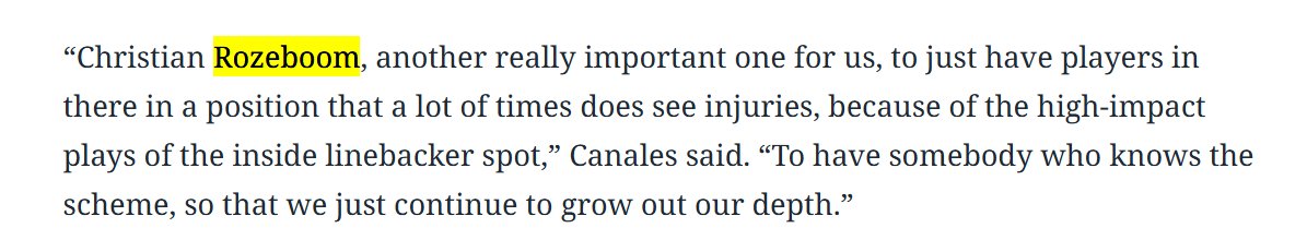 mike_e_kaye's tweet image. #Panthers HC Dave Canales and GM Dan Morgan on Christian Rozeboom in March at the owners meetings:
From @theobserver deep dive feature on free agency: charlotteobserver.com/sports/nfl/car…
