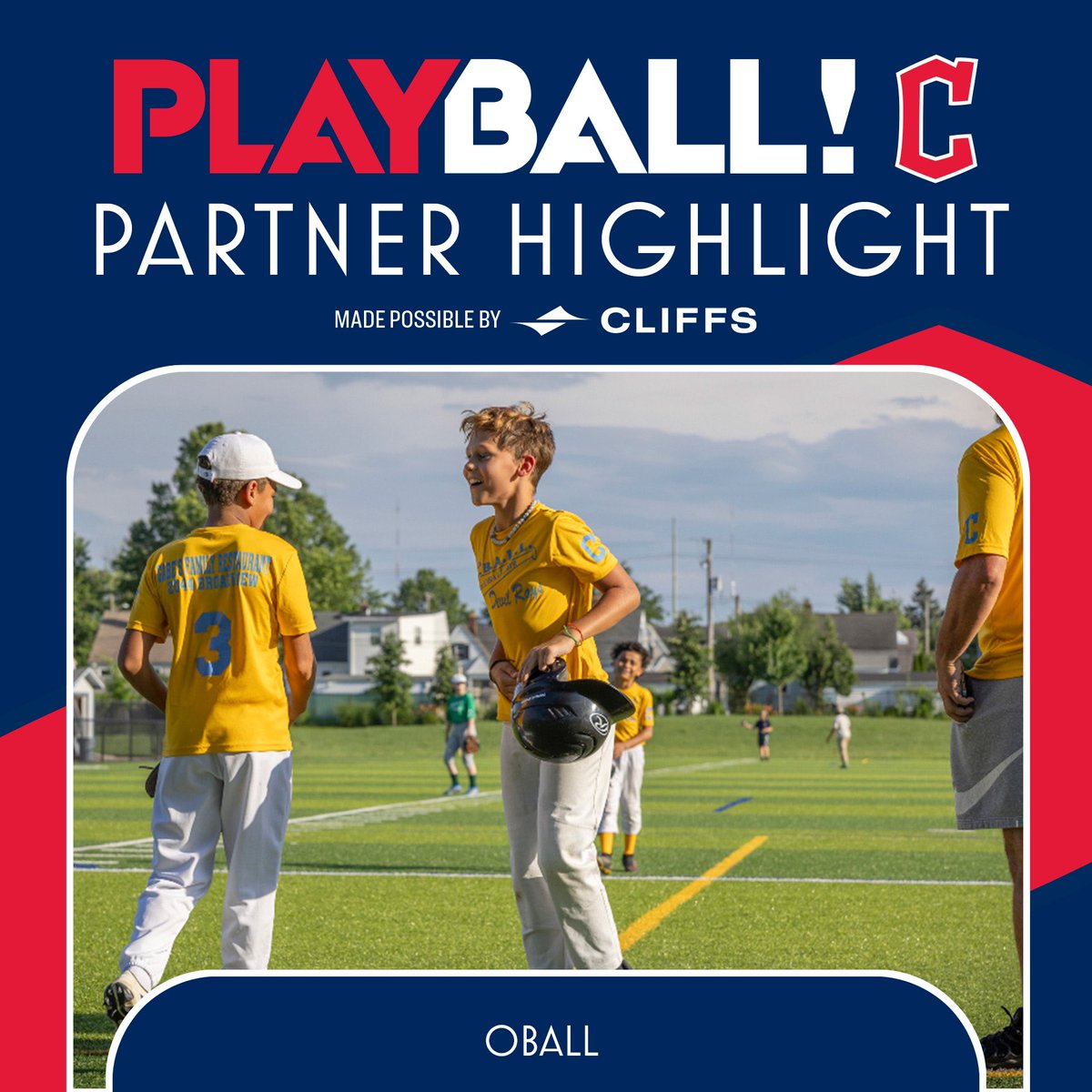 CLEInspires's tweet image. Shoutout to our next Play Ball! CLE League, OBALL, for bringing the heat all summer🔥⚾️
Play Ball! CLE is made possible by Cleveland-Cliffs