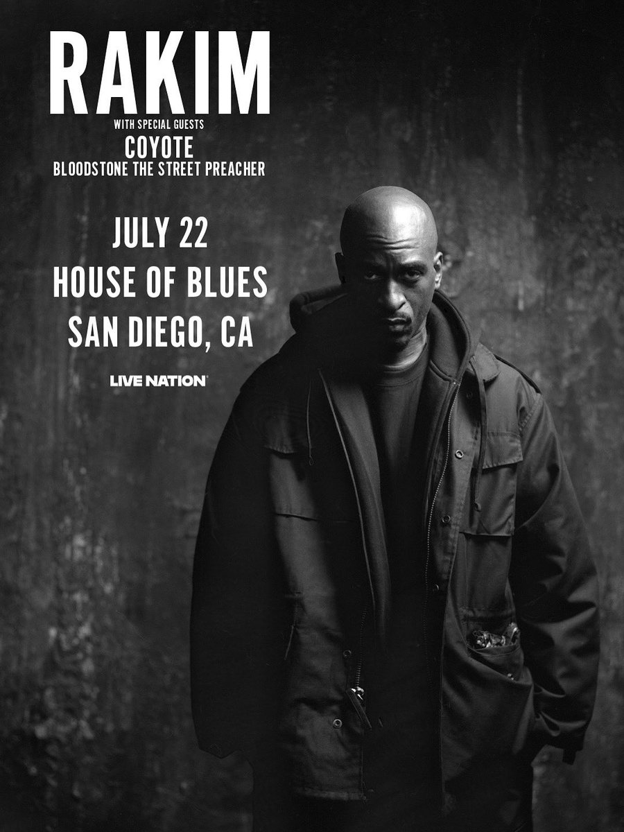 ChehadeTheKing's tweet image. TONIGHT

RAKIM &amp;amp; COYOTE

HOUSE OF BLUES (SAN DIEGO, CA)