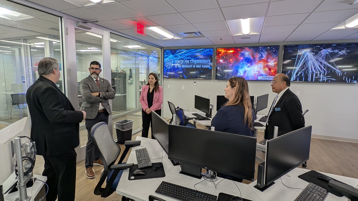 Welcome to <a href="/UWF/">UWF</a>, <a href="/PresMannyDiazJr/">Manny Diaz Jr.</a>! Thank you for visiting the center to learn more about  #UWFCyber. We're excited about your vision for cybersecurity education’s role in UWF’s future and look forward to working with you to achieve those goals.
#workforcedevelopment #cybercareers