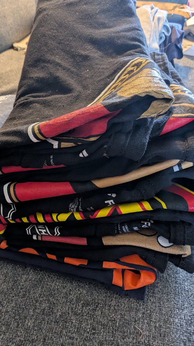JBen2A's tweet image. Did laundry. My pile of tees is all shirseys. I may need to stop buying them.
(I know I have more than this too.)