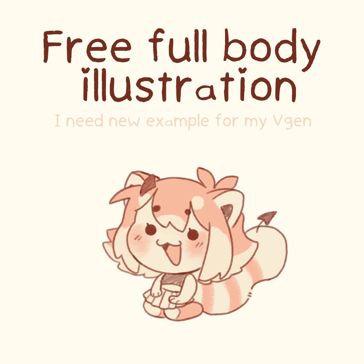 Lazy_kitty_OwO's tweet photo. A FREE FULL BODY ILLUSTRATION !!!

I need examples for my VGen so might as well make a giveaway

You have to:

» be a follower
» submit your character in the comments

Note: there will be 1 random winner.
there will be an example down. 
Good luck!!! 🩵 https://t.co/y1tcHkikOx