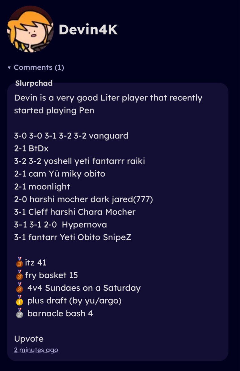 Hi, I got suggested to +1 (again). ty <a href="/slurpy_fishy/">Slurpchad</a> for the suggestion (: 
I do play pen now so pls upvote :D