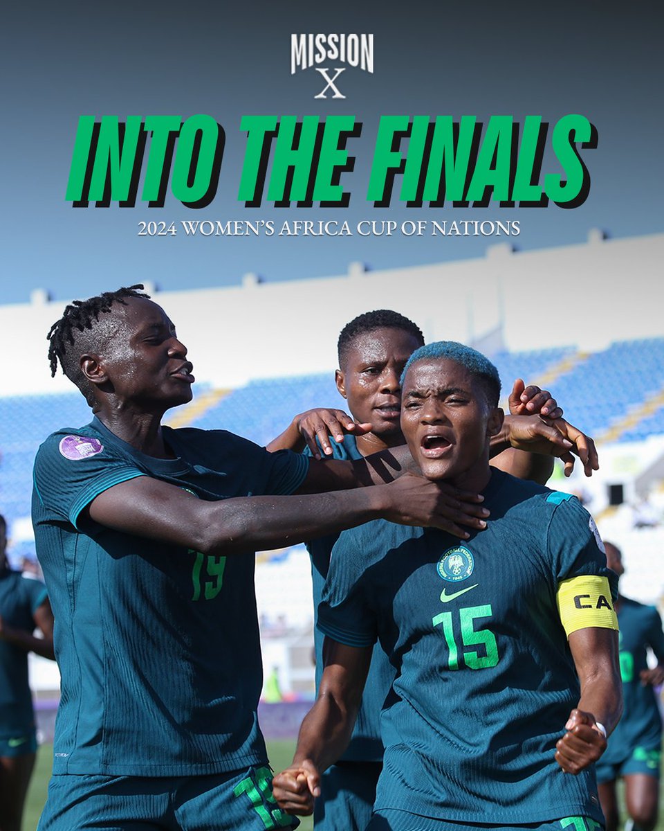 LISinternationl's tweet image. Congratulations, Super Falcons.
Mission โ๏ธ is possible โผ๏ธ
#LadiesInSports #WAFCON2024