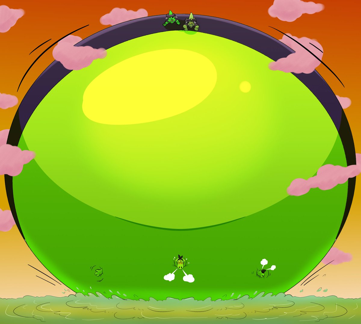 Those Thunderlizards always go a bit overboard, Squat really blowing up in size here!