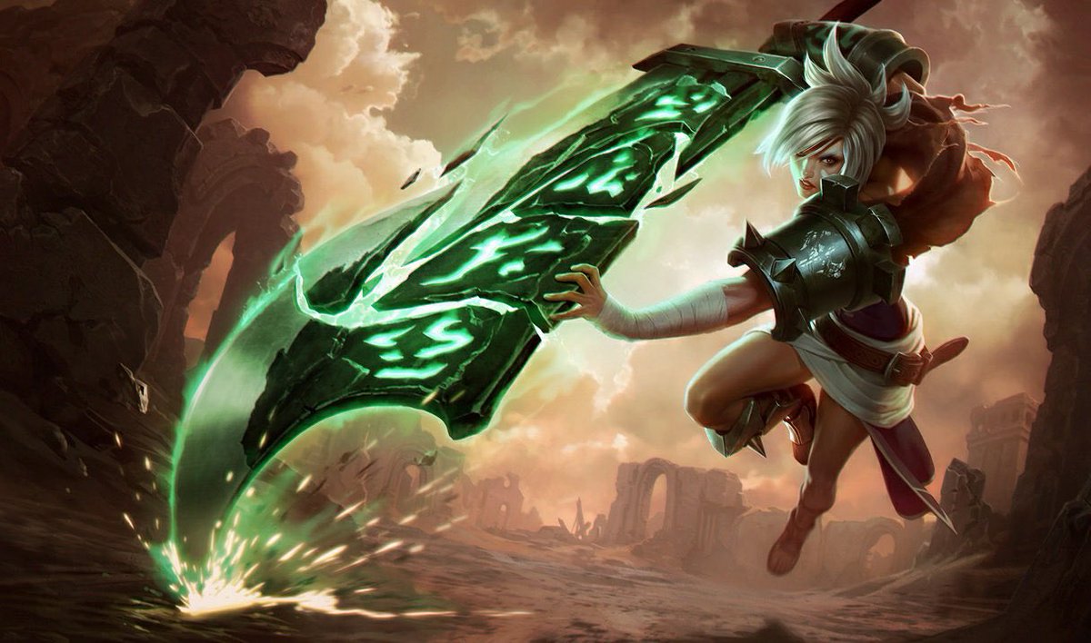 Spideraxe30's tweet image. Riven buff:
- P AD ratio increased from 30% - 50% to 30% - 55%